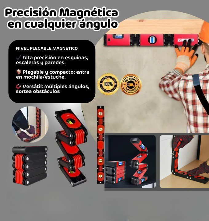 NIVEL PLEGABLE MAGNETICO PRO + ENVIO GRATIS 🚛
