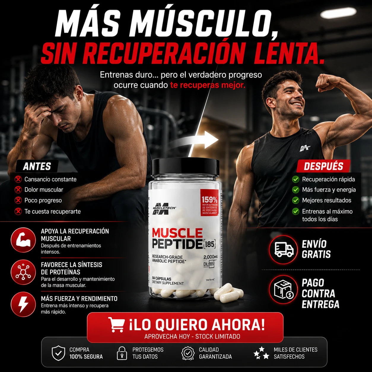 PEPTIDO MUSCULAR™ | Recuperación y Fuerza Muscular 💪